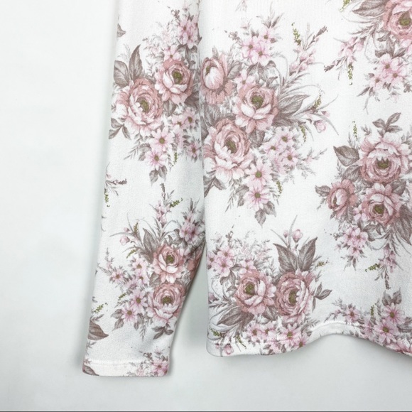 Flora Nikrooz Ivory Floral Print Henley PJ Set Sma - Picture 8 of 9